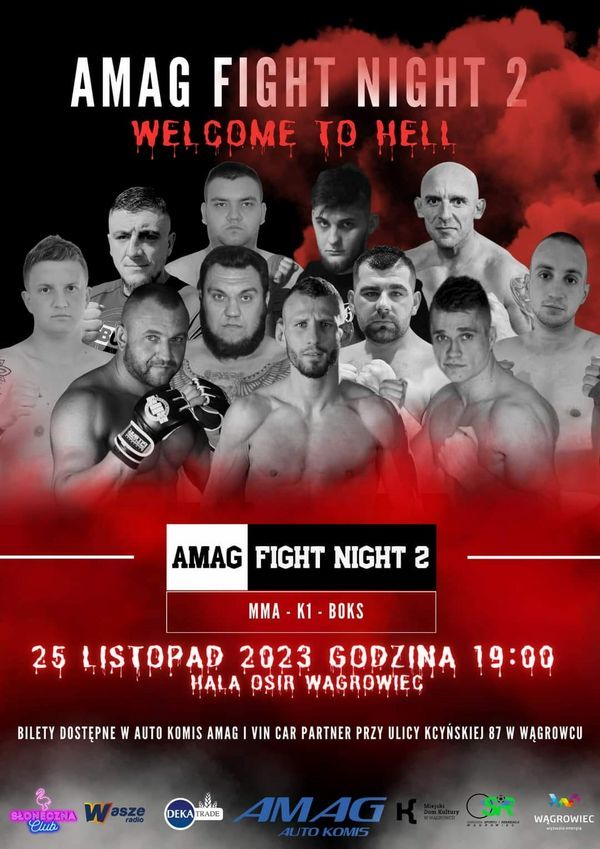 Plakat wydarzenia Gala AMAG Fight Night